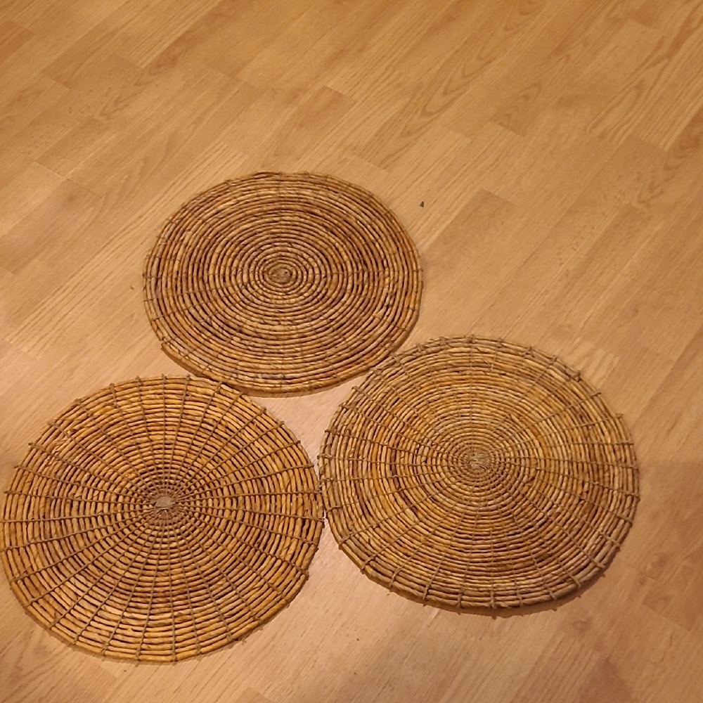 Pier 1 Set of Three Woven Rattan Placemats